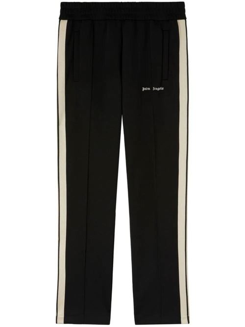 black/off-white logo print pants PALM ANGELS | PMCJ020S24FAB0011003